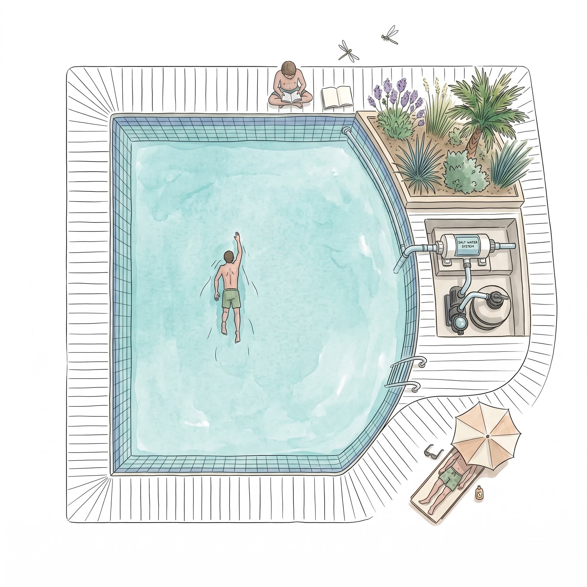 Salt pool illustration